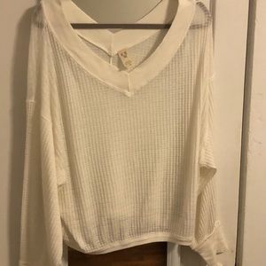 We The Free size M light long sleeve v neck top